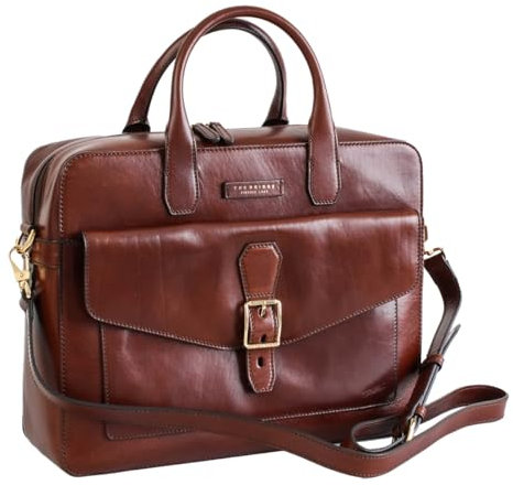 The Bridge Umhängetasche 46333001 Herren 100% Leder Braun