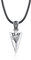 Wölfe Pfeilspitze Halskette, Silber Wolf Schwert Anhänger Halskette, Wikinger Keltischer Knoten Rune Ritter Anhänger Schutzamulett, Nordischer Mythos Skandinavischer Vintage Gothic Schmuck