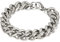 Gualiy Herren Armband Personalisiert Edelstahl Männer Armband Personalisiert 11mmSilber Panzerkette Armband 21cmSilber