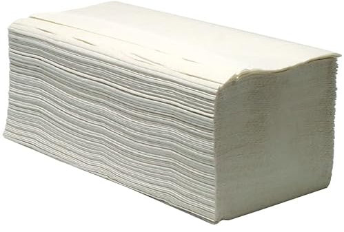 ZVG 15422-04 Zetform Falthandtücher, 2- Lagig, Naturweiß, 23.5cm x 23cm, 3200 Stück