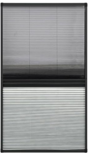 vidaXL Insektenschutz-Plissee für Fenster Alu 80x160 cm mit Jalousie