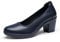 DREAM PAIRS Womens Edena Chunky Closed Toe Low Block Heels Work Pumps Comfortable Round Toe Dress Wedding Shoes SDPU2230W,Size 6.5,Navy Blue,SDPU2230W