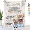ZUCZUG Kuscheldecke Flauschige Geschenke An Unsere Tochter, Personalisierte Deutsche Briefdecke Eltern für Töchter Positiv Ermutigen Decke, Super Weiche Decke Flanell Wohndecke
