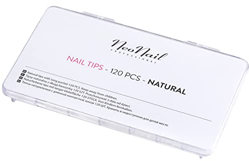 NEONAIL Natural Tips 120 pcs with long pocket
