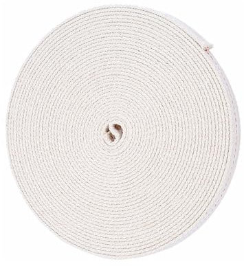 10m Docht für Öllampen, Baumwolle Flache Öllampendocht, 0,9/1,1/1,3/2,5 cm Breit, Lampendocht für Gartenfackel, Laterne, Petroleumlampe, Öllampe Beleuchtung