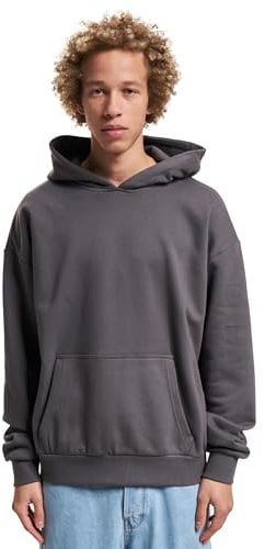Build Your Brand Men's BY162-Ultra Heavy Cotton Box Hoody Hooded Sweatshirt, Magnet, XL