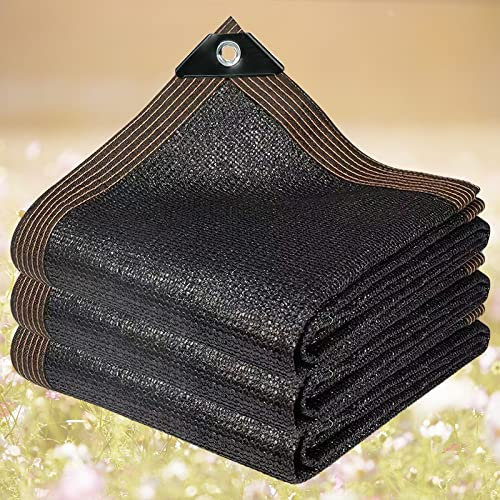 Sonnensegel Schattiernetz mit Ösen 1x3m Gewächshaus Schattierungsnetz 90% Schattierungsrate Balkon Sonnenschutz, Schwarz Windschutz Sichtschutz aüs HDPE für Außen Garten und Hof