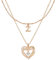 Lydreewam Rose Gold Layered Heart Necklaces for Women, Dainty Layering Heart Initial Letter Z Necklaces with Cubic Zirconia, Adjustable Chain Necklaces Jewelry Gift