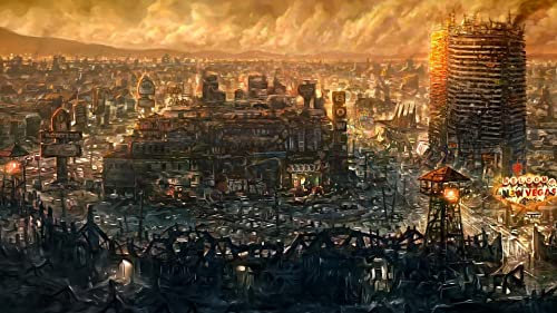 Puzzle 1000 Teile Große Zerstörte Stadt Im Spiel Fallout 75 * 50Cm