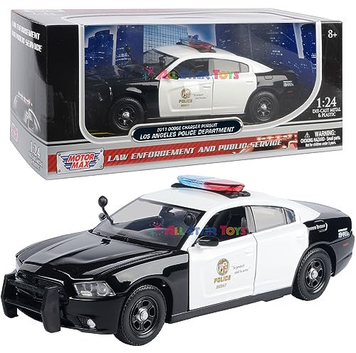 Motormax 2011 Dodge Charger Police Pursuit LAPD Los Angeles Police Department 1/24 Diecast Modell 76947 von All Star Toys