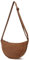 YIKOEE Halbmond-Tasche für Damen und Herren, kleine Umhängetasche, Halbmondform, Cord, Braun