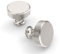 Coinkoly 10 Pack Brushed Satin Nickel Cabinet Handles - Single Hole Kitchen Drawer Knobs - Knurled Cupboard Handles UK0006