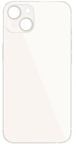 Carcasa Trasera Marco Compatible con iPhone 13 – Carcasa Trasera de Cristal Negro, Blanco, Rojo y Rosa (Blanco/Blanco)