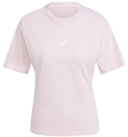 adidas Damen Essentials Small Logo Cotton Shirt, Clear pink/White, XXL