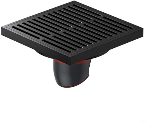 Abnehmbarer Bodenablauf im Gitter-Design, effizienter Wasserfluss, hygienische Umgebung (schwarz)