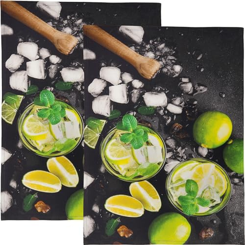 Erwin Müller Geschirrtuch 2er-Pack Baumwolle Caipirinha Größe 50x70 cm