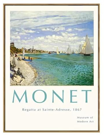 YHODCUIF Ölgemälde auf Leinwand, Vintage-Poster, berühmter Druck, Monet, Heimdekoration, 50 x 70 cm, ohne Rahmen