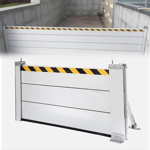 Mobile Hochwasserschutzbarriere | Robuste, abnehmbare temporäre Dämme aus Aluminiumlegierung mit reflektierender Warnung zur Hochwasserprävention, Umleitung, Blockierung, schnellen Installat