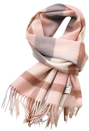 KUUFUUT Damenschals und Tücher mit Quaste Pashmina Schal Lang Weich Warm Schottenkaro Schals Damenschals für Hochzeit Abendkleider Geschenke für Damen