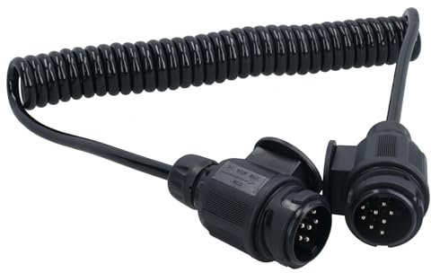 AB Tools Rallonge électrique pour remorque - 3 m - 13 broches - Type 8 broches - Prise mâle