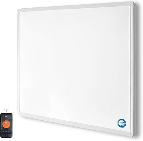 Hocosyme Infrarotheizung 1200 Watt, Infrarotheizung Wandmontage bis 120 Grad Celsius für 15-25㎡ - 1-3 Min auf Betriebstemperatur- WIFI (Tuya Smart)- TÜV, Energiesparend und schnelles Aufheizen
