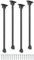 sourcing map Lot de 4 pieds de table pliants en métal de 40 cm - Pieds de rechange pour armoire, canapé, chaise, lit - Noir