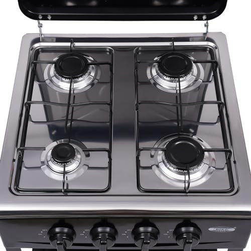 Cuisinière à gaz naturel avec brûleurs 4/5, cuisinière à gaz naturel portable équipée d'une étagère de rangement à double couche, design amovible, utilisée comme cuisinière de plan de travail sans