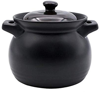 JHHNCVBC Cazuela de Terracota Cazuela de cerámica Cazuela de Barro Olla de Barro para cocinar a Gas para el hogar Resistente a Altas temperaturas Llama Abierta-4.6L