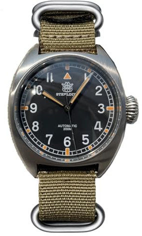 STEELDIVE Automatische Taucheruhr, 40 mm Edelstahlgehäuse, 200 m wasserdicht, schwarzes Zifferblatt, V 2, Taucheruhr