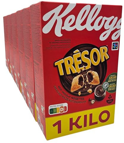Frühstückscerealien | Kellogg's Tresor Choco Nut (6x1kg) | Angereichert mit Vitamin B12, Vitamin B6, Riboflavin und Thiamin