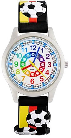 MUXIJIA Orologio Educativo per Bambini - Analogico Quarzo Orologi da Polso per Ragazzi e Ragazze - 3D Cartone Animato Cinturino in Silicone Orologio per Bambini e Ragazzi da 3-10 Anni