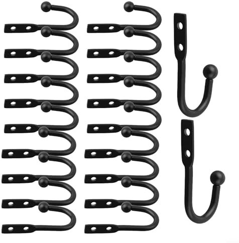 MeevrgR 20 ganchos de pared para colgar llaves, toallas y accesorios