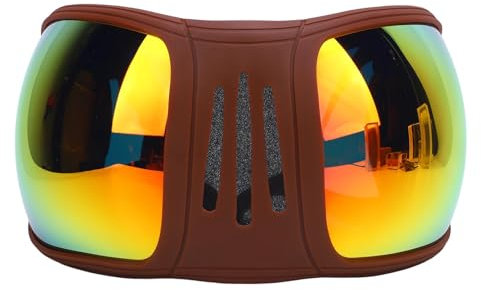 Lazmin112 Pferdebrille, UV400 -Linsen Sport Pferdbrillen Verstellbares Riemen Mehrere Schichten Schwammpolsterung Zum Fahren (Rot)