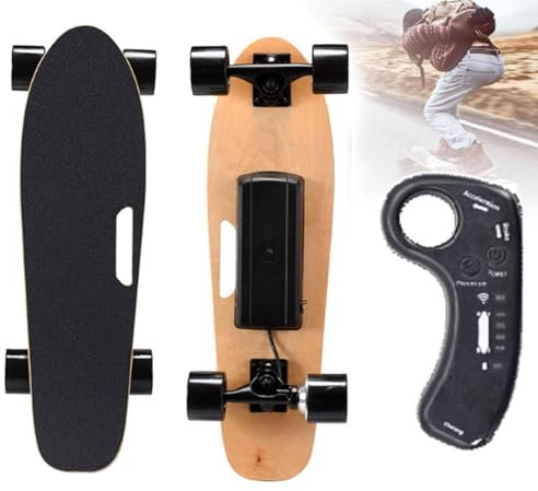 Skateboard électrique avec télécommande, vitesse maximale de 35 km/h, charge maximale de 79 kg, longboard complet pour adultes et adolescents, 3 vitesses réglables