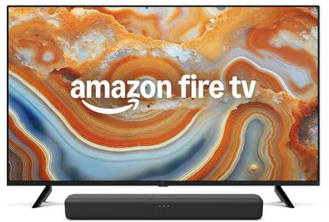 4K-UHD-Smart-TV aus der Amazon Fire TV-4-Serie | 43 Zoll | Live-TV streamen ohne Kabelanschluss und Amazon Fire TV Soundbar, 2.0 speaker with DTS Virtual: X and Dolby Audio, Bluetooth support