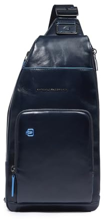 Piquadro – Vielseitiger Lederrucksack mit Umhängetasche – Mitternachtsblau – Eleganter Herrenrucksack