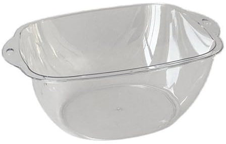 Nikou Transparentes Mehrzweckwaschbecken, tragbares großes Fassungsvermögen, Kunststoff-Waschbecken für Schlafsaal, Reisen, Zuhause, modernes schlichtes Design, transparenter Kunststoff, 30 x 30 x 10