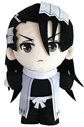 Zhongkaihua Kuchiki Byakuya Plüschfigur, 20 cm, Plüschkissen, Anime, PP-Baumwolle, weich, gefüllt, pelzig, Autotasche, Heimdekoration, Anhänger für Fans