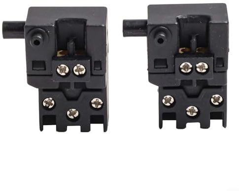 Zilimontt 2 piezas 651923-1 Interruptor de repuesto para sierras ingletadoras, componentes de herramientas eléctricas de metal y plástico, compatibles con los modelos Makita 5903R, 5103R, 5143R