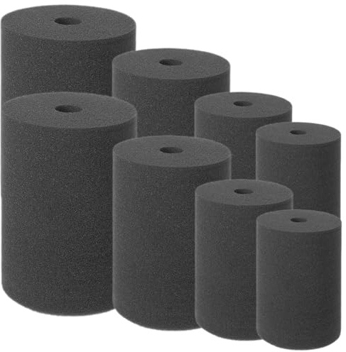 NOLITOY Cup Turner Sponge: Cup Turner Sponges Cylinder Sponge Inserts Black Kitchen Counter Storage Dining Table Service Workshop Bench Layout Craft Project Setup, 8 PCS