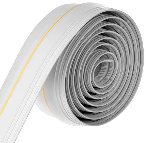 QWORK® 3-meter joint de porte de garage, joint seuil porte de garage, résistant aux intempéries,gris