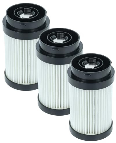 vhbw 3x Staubsaugerfilter kompatibel mit Kärcher VC 6 | VC 7 Staubsauger - HEPA-Filter Schwarz Weiß