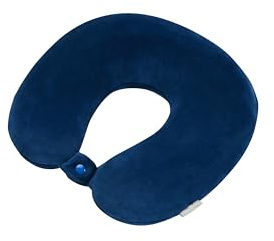 Samsonite TA Revolution – Memory Foam Nackenkissen, Ergonomisch & Komfortabel, Reisekissen für Flugzeug, Auto & Reisen, Blau (Midnight Blue)