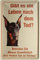 Warnschild Hier wache ich - Dobermann Hund Funny Blechschild 20x30 cm Blech 211