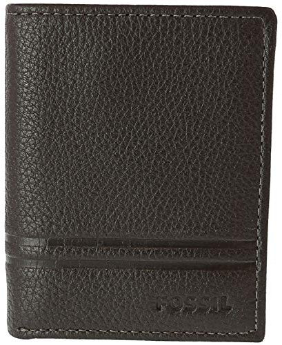 Fossil Wilder Trifold Accessoire de Voyage-Portefeuille à Triple pli, Marron foncé Sauvage, Taille Unique Homme
