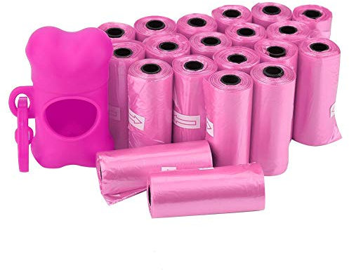 Abfallbeutel Hunde, Kotbeutel für Hunde, Hundekotbeutel, 20 Rolls Kackbeutel für Hunde Haustier Hund Kunststoff Sauber Müll Abfallbeutel mit Knochenform Beutelspender Halter