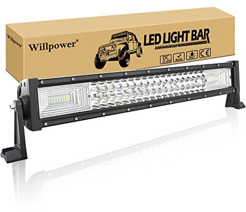 Willpower 22'' 56CM 270W Led Zusatzscheinwerfer 12V 24V Led Scheinwerfer Auto IP67 Wasserdicht Flutlicht Punkt Kombination Led Arbeitsscheinwerfer Bar für Traktor Offroad SUV UTV ATV