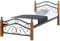 Homestyle4u Metallbett 90x200 Bettgestell Mit Lattenrost Schwarz Braun