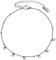 VICKWOOD Chaîne de cheville pour femme en acier inoxydable plaqué or 18 carats 20cm/25cm à 30cm en or/or rose/argent chaîne de cheville en couches avec cœur/zirconium/spmiley/biscuit (Coin-Silber)