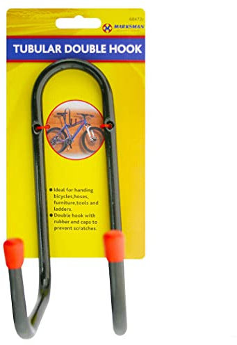BARGAINS-GALORE New 2 X Tubular Double Hook Utility Tool Bike Hose Clip Grip SHED Garage Storage